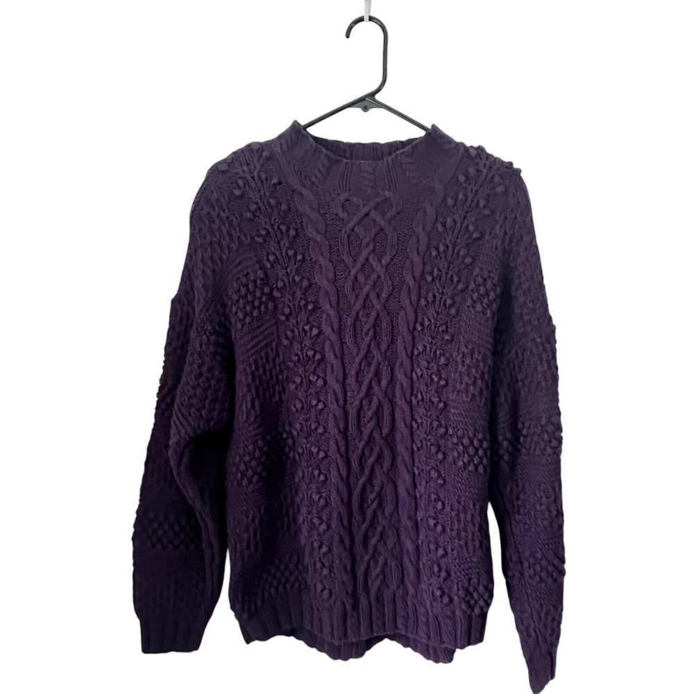 Signatures by Northern Isles Knitted by Hand Women's Purple Sweater L